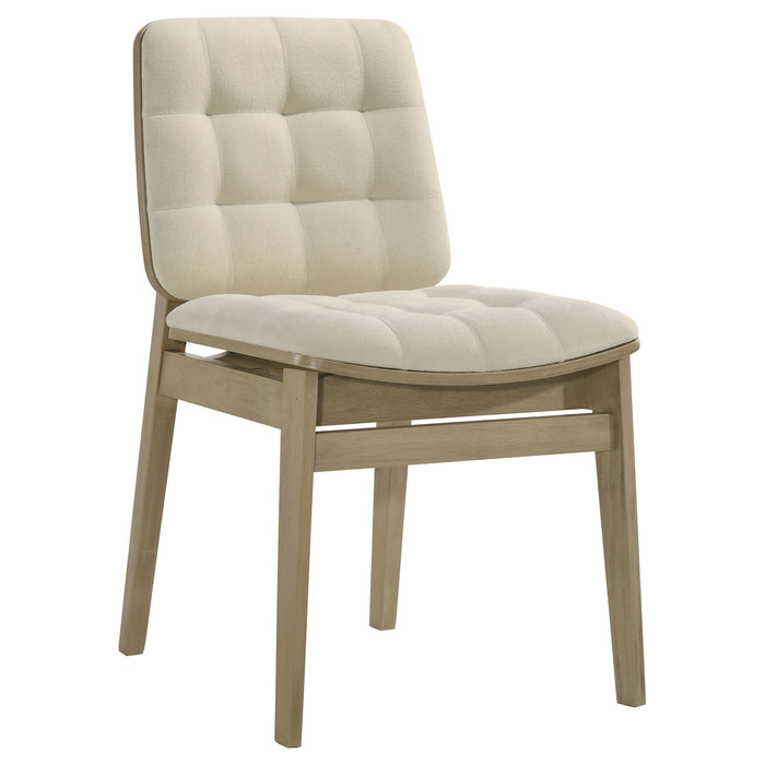 Decker 7-piece 82-inch Rectangular Dining Set Cream and Natural Oak