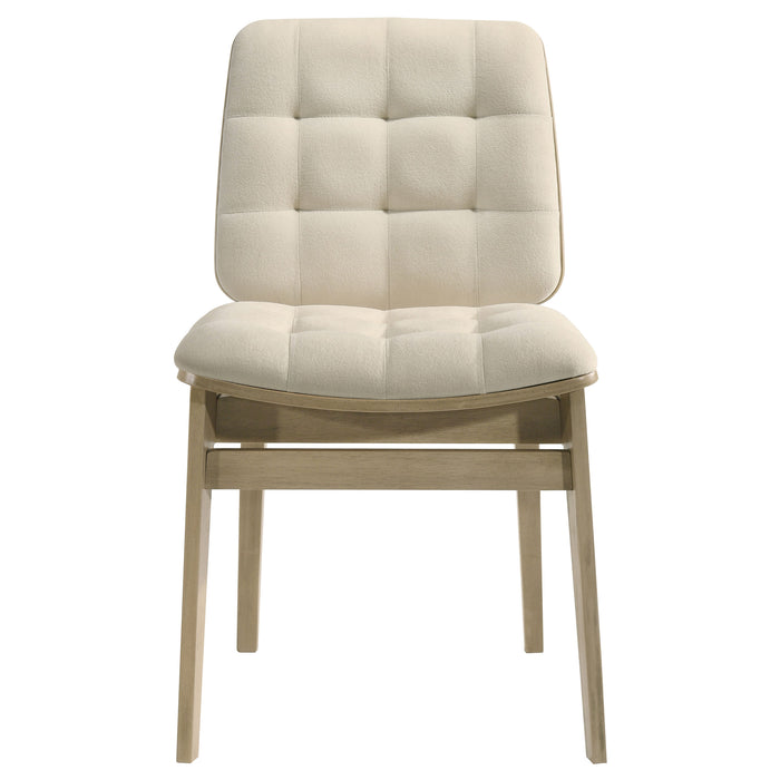 Decker 7-piece 82-inch Rectangular Dining Set Cream and Natural Oak