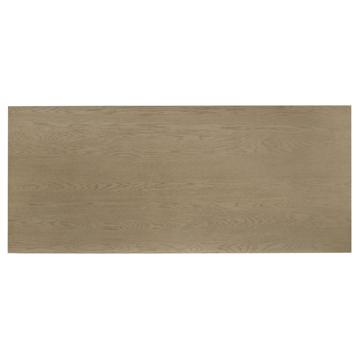 Decker 7-piece 82-inch Rectangular Dining Set Grey and Natural Oak