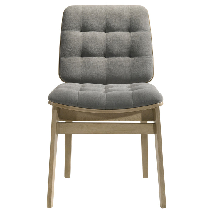 Decker 7-piece 82-inch Rectangular Dining Set Grey and Natural Oak