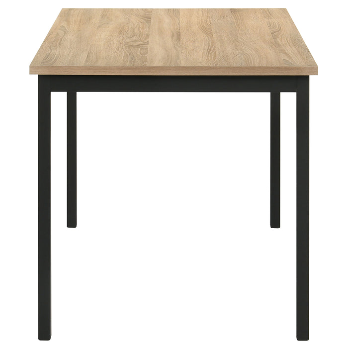 Garza 5-piece Rectangular Dining Table Greige Oak