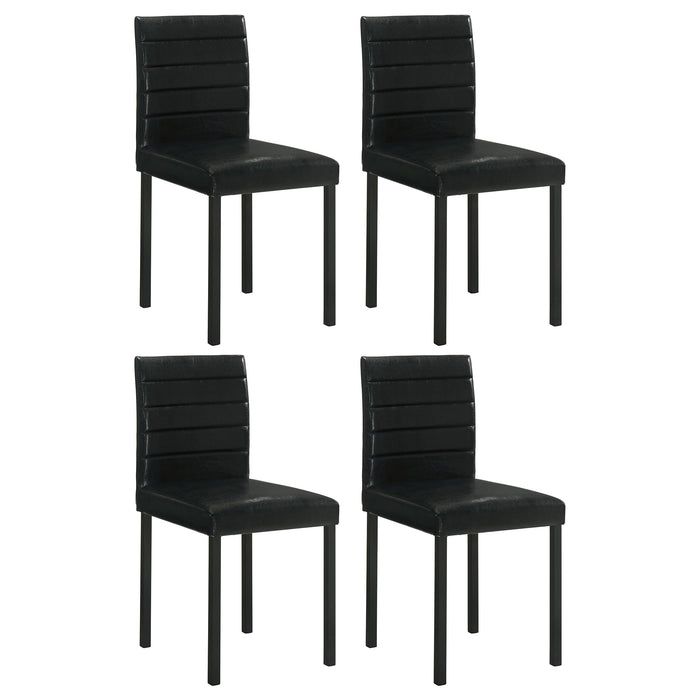 Garza Upholstered Dining Side Chair Black (Set of 4)