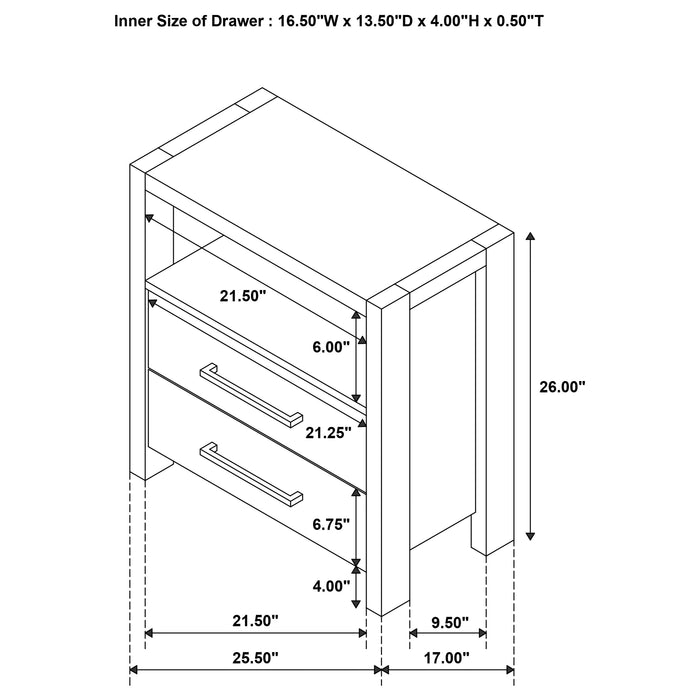 Adderley 4-piece California King Bedroom Set Warm Brown