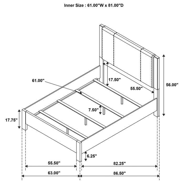 Adderley 5-piece Queen Bedroom Set Warm Brown