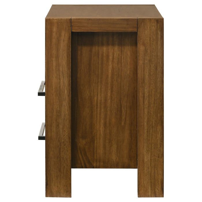 Adderley 2-drawer Nightstand Bedside Table Warm Brown