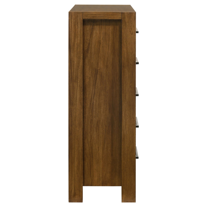 Adderley 5-drawer Bedroom Chest of Drawers Warm Brown