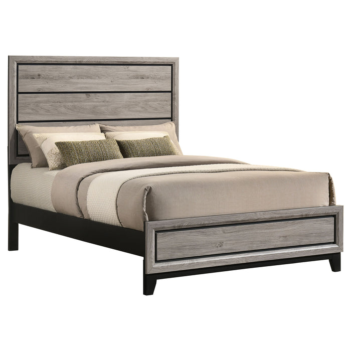 Watson Wood Full Panel Bed Light Taupe