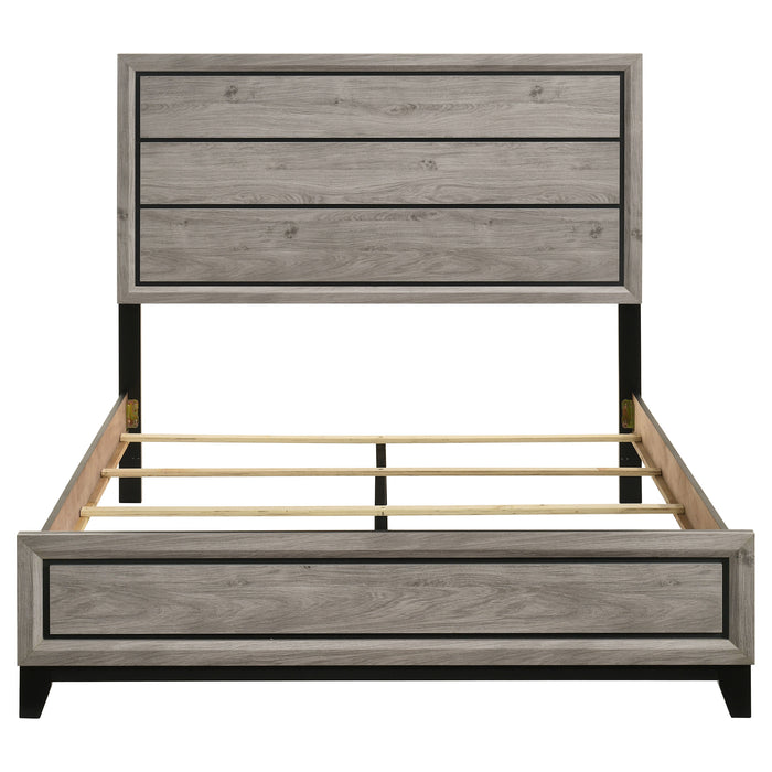 Watson Wood Queen Panel Bed Light Taupe