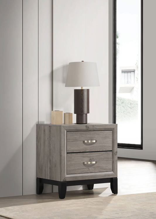 Watson 2-drawer Nightstand Bedside Table Light Taupe