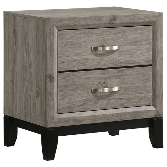 Watson 2-drawer Nightstand Bedside Table Light Taupe