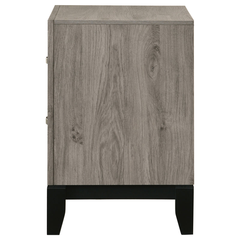 Valen 2-drawer Nightstand Bedside Table Light Taupe