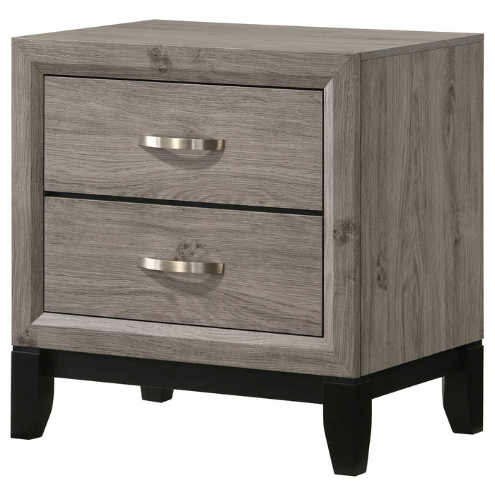 Watson 2-drawer Nightstand Bedside Table Light Taupe