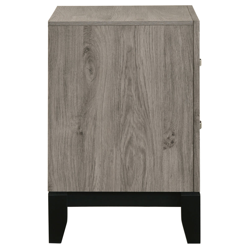 Valen 2-drawer Nightstand Bedside Table Light Taupe