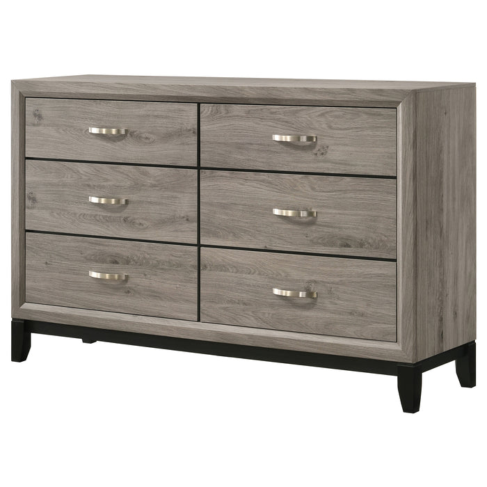Watson 6-drawer Bedroom Dresser Cabinet Light Taupe