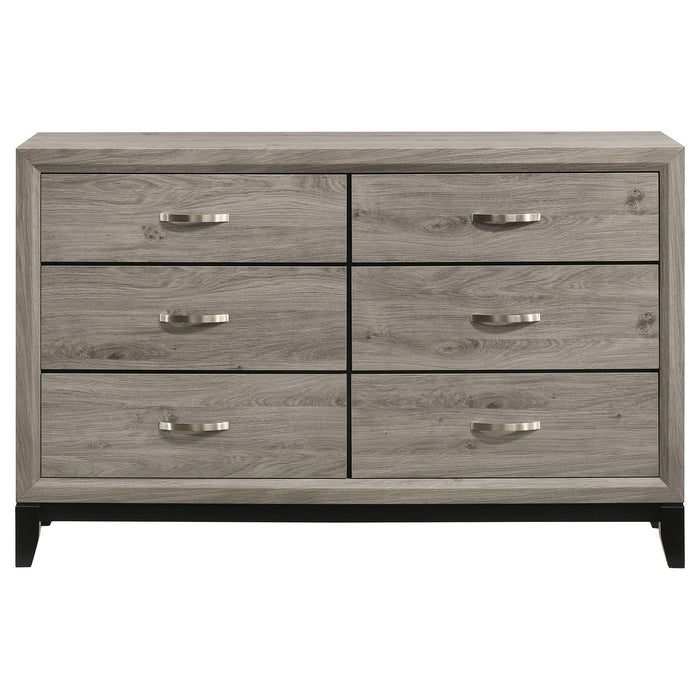 Watson 6-drawer Bedroom Dresser Cabinet Light Taupe