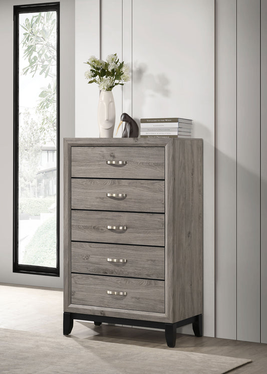 Watson 5-drawer Bedroom Chest of Drawers Light Taupe