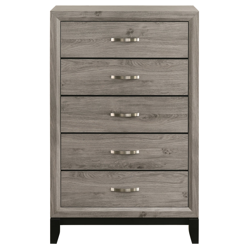 Valen 5-drawer Bedroom Chest of Drawers Light Taupe