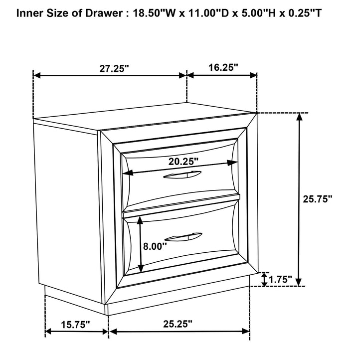 Atlas 5-piece California King Bedroom Set Dark Oak