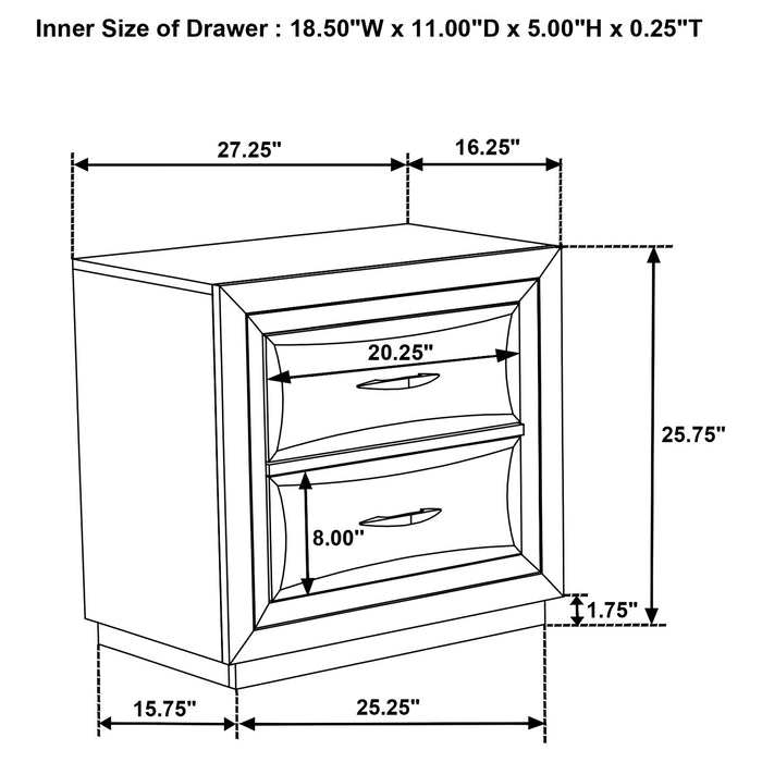 Atlas 4-piece Queen Bedroom Set Dark Oak
