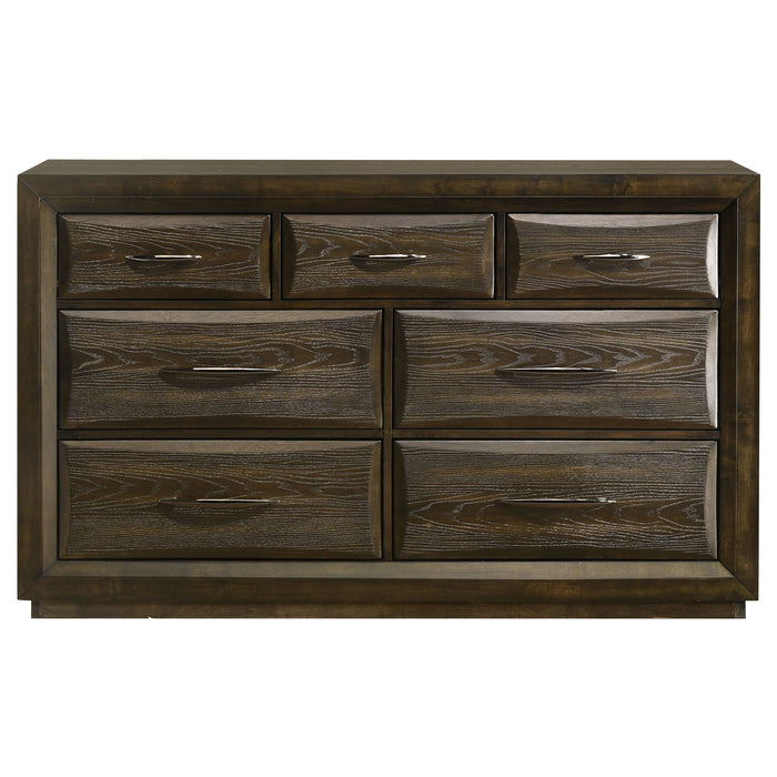 Atlas 7-drawer Bedroom Dresser Cabinet Dark Oak