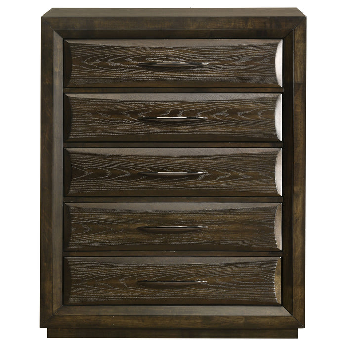 Atlas 5-drawer Bedroom Chest of Drawers Dark Oak