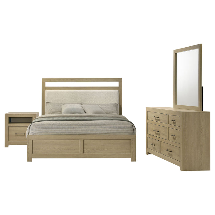 Hendricks 4-piece Queen Bedroom Set Light Oak