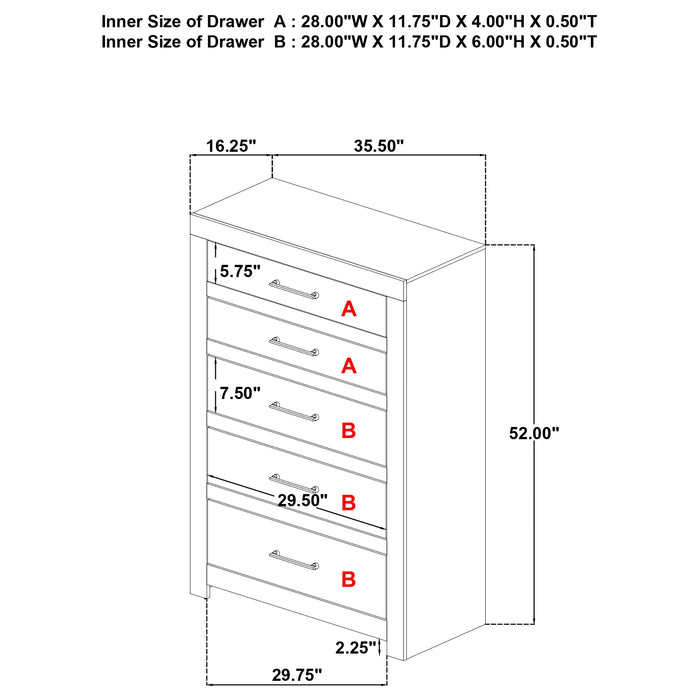 Hendricks 5-piece Queen Bedroom Set Light Oak