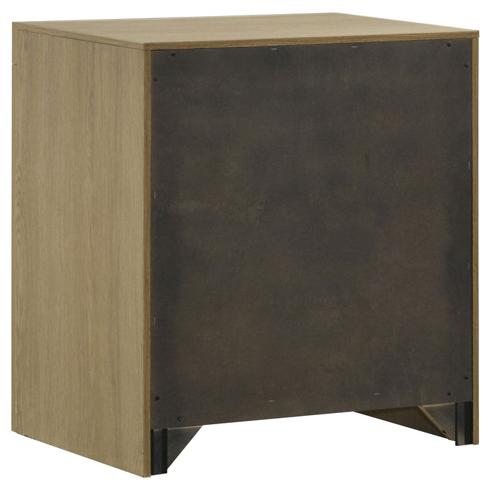 Hendricks 1-drawer Nightstand Bedside Table with Cubby Light Oak