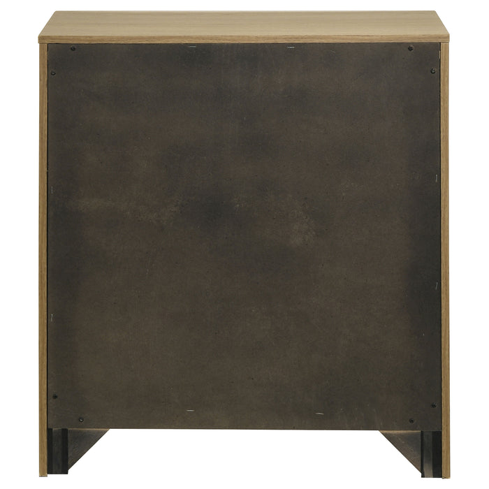 Hendricks 1-drawer Nightstand Bedside Table with Cubby Light Oak