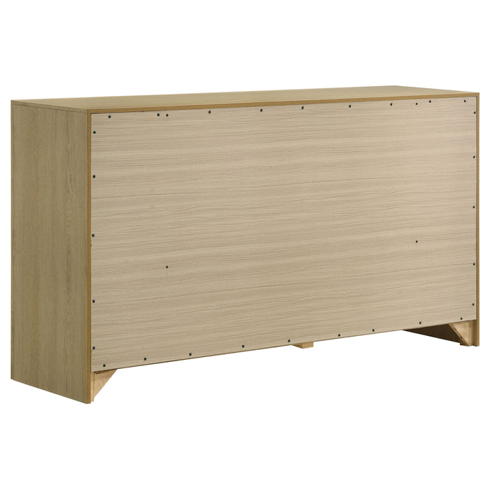 Hendricks 6-drawer Bedroom Dresser Storage Cabinet Light Oak