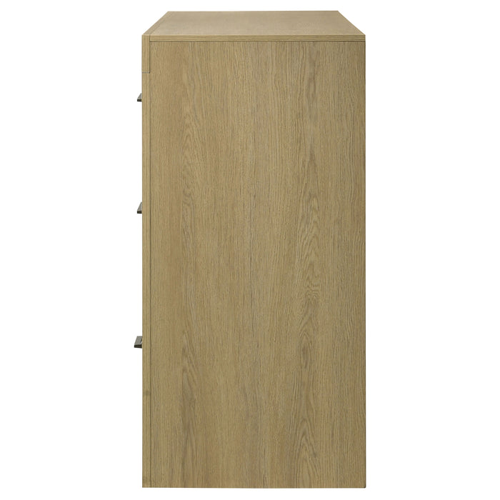 Hendricks 6-drawer Bedroom Dresser Storage Cabinet Light Oak