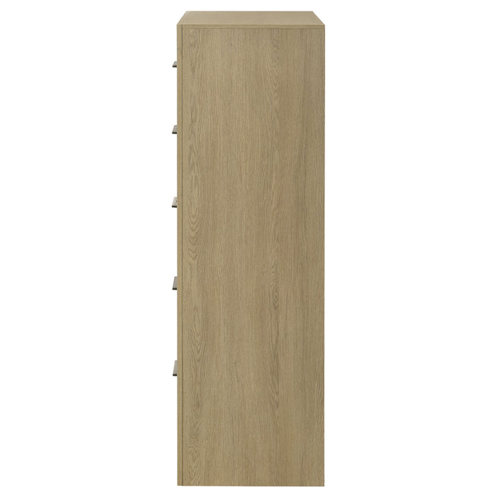Hendricks 5-drawer Bedroom Chest of Drawers Light Oak