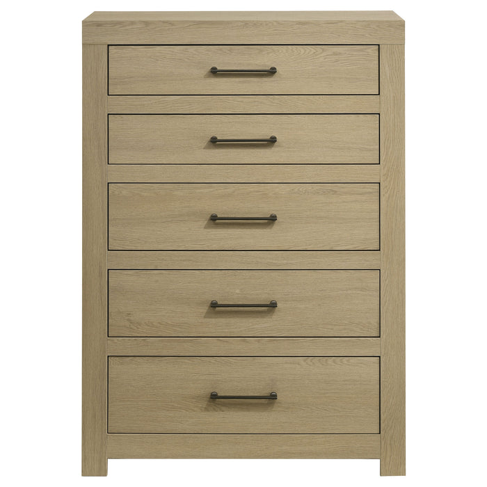 Hendricks 5-drawer Bedroom Chest of Drawers Light Oak
