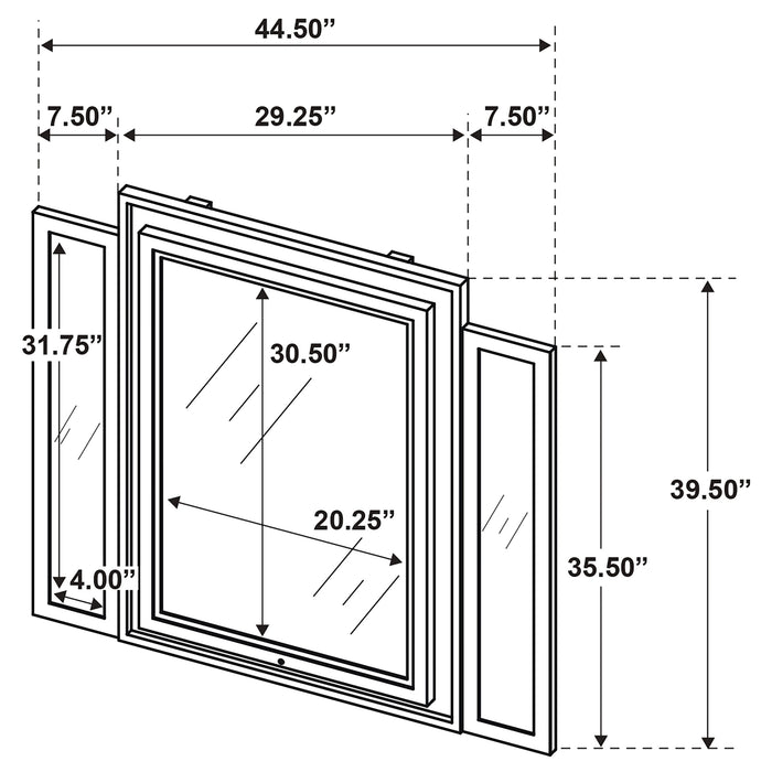 Lorient 4-piece California King Bedroom Set Ivory and Camel