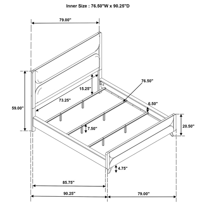 Bennett 4-piece California King Bedroom Set Light Oak