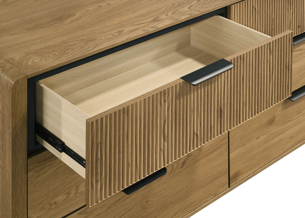 Bennett 6-drawer Bedroom Dresser Cabinet Light Oak