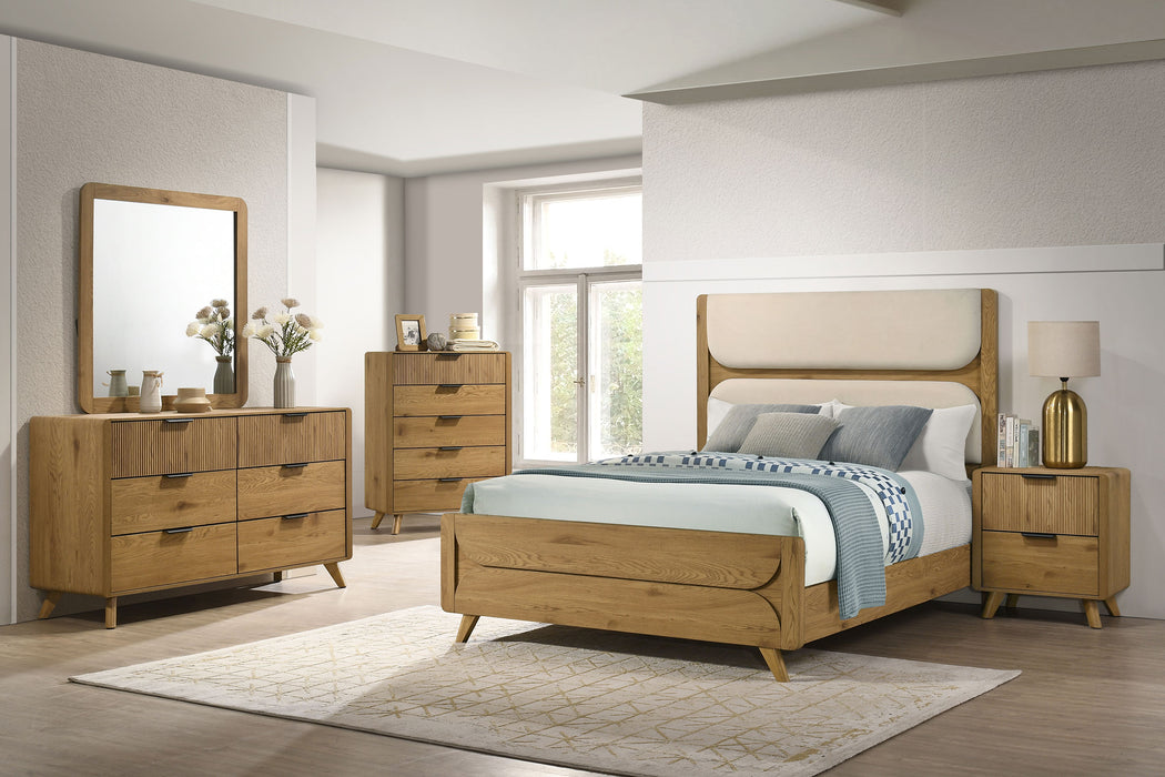 Bennett Bedroom Dresser Mirror Light Oak