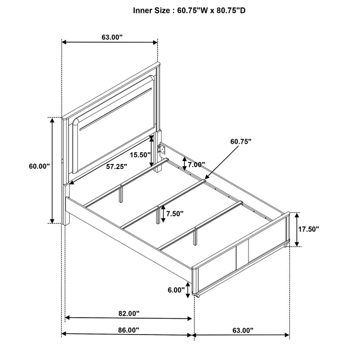Leanne 5-piece Queen Bedroom Set Light Oak
