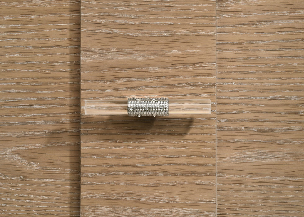 Leanne 6-drawer Sinter Stone Top Dresser and Mirror Light Oak