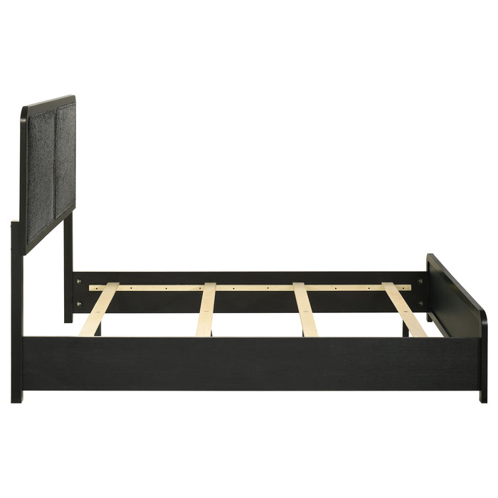 Cavelle 51-inch Upholstered Full Panel Bed Black