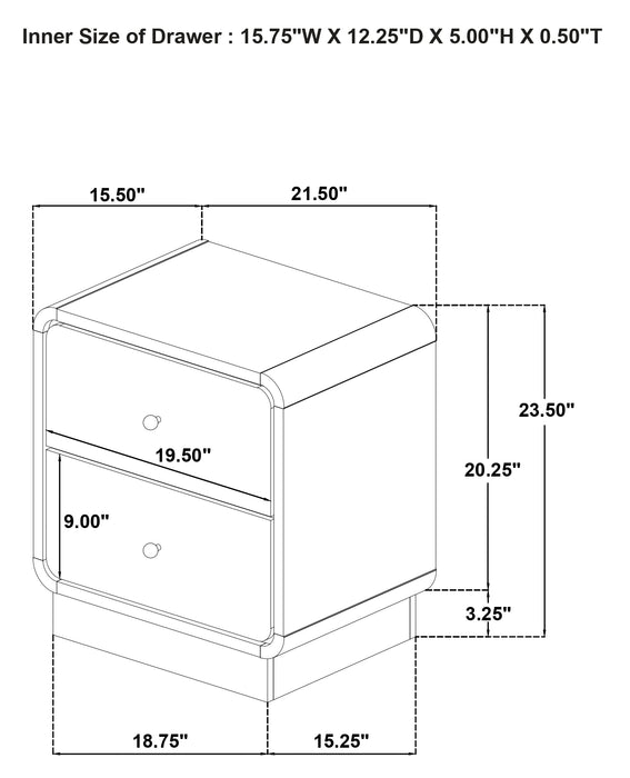 Cavelle 5-piece Full Bedroom Set Black