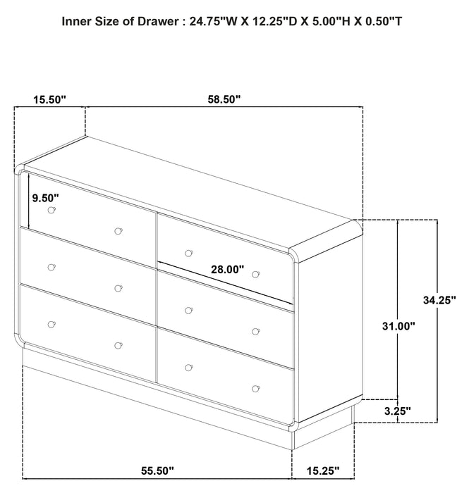 Cavelle 5-piece Full Bedroom Set Black