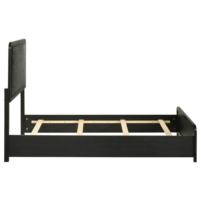 Cavelle 51-inch Upholstered Twin Panel Bed Black