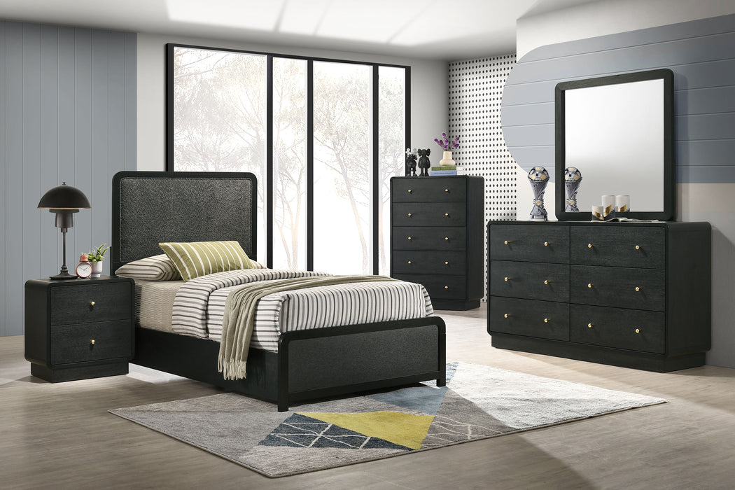 Cavelle 5-piece Twin Bedroom Set Black