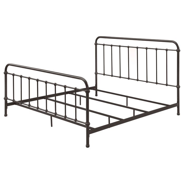 Livingston Metal Eastern King Open Frame Bed Dark Bronze