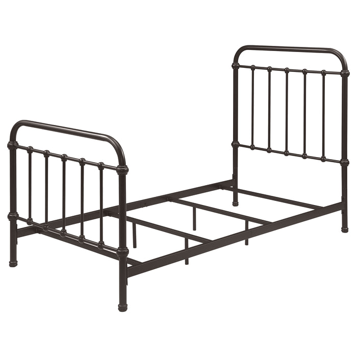 Livingston Metal Twin Open Frame Bed Dark Bronze