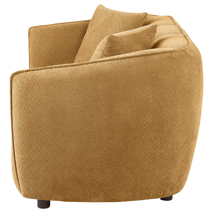 Aleisha Chenille Upholstered Loveseat Mustard Yellow