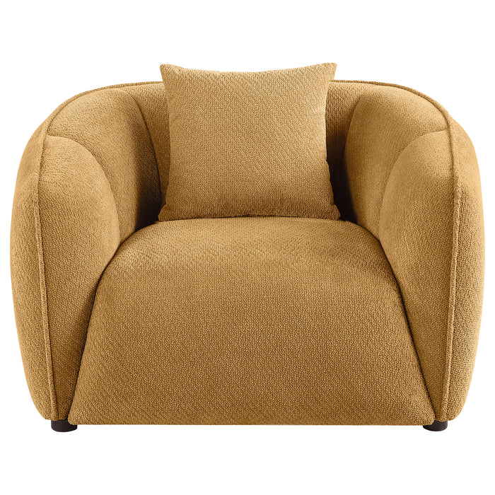 Aleisha Chenille Upholstered Accent Chair Mustard Yellow