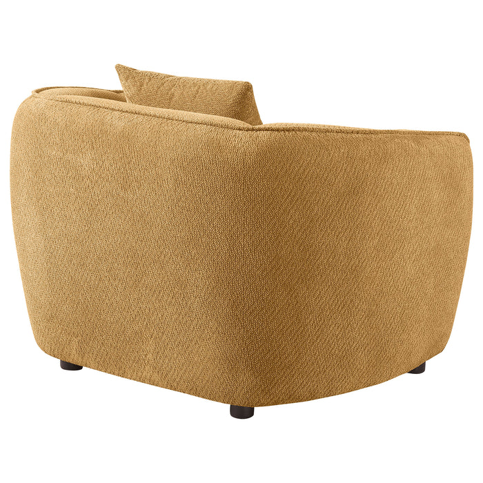 Aleisha Chenille Upholstered Accent Chair Mustard Yellow