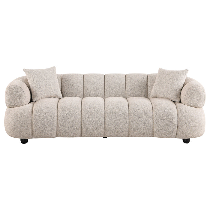 Whitney Contemporary Channel Tufted Boucle Upholstered Sofa